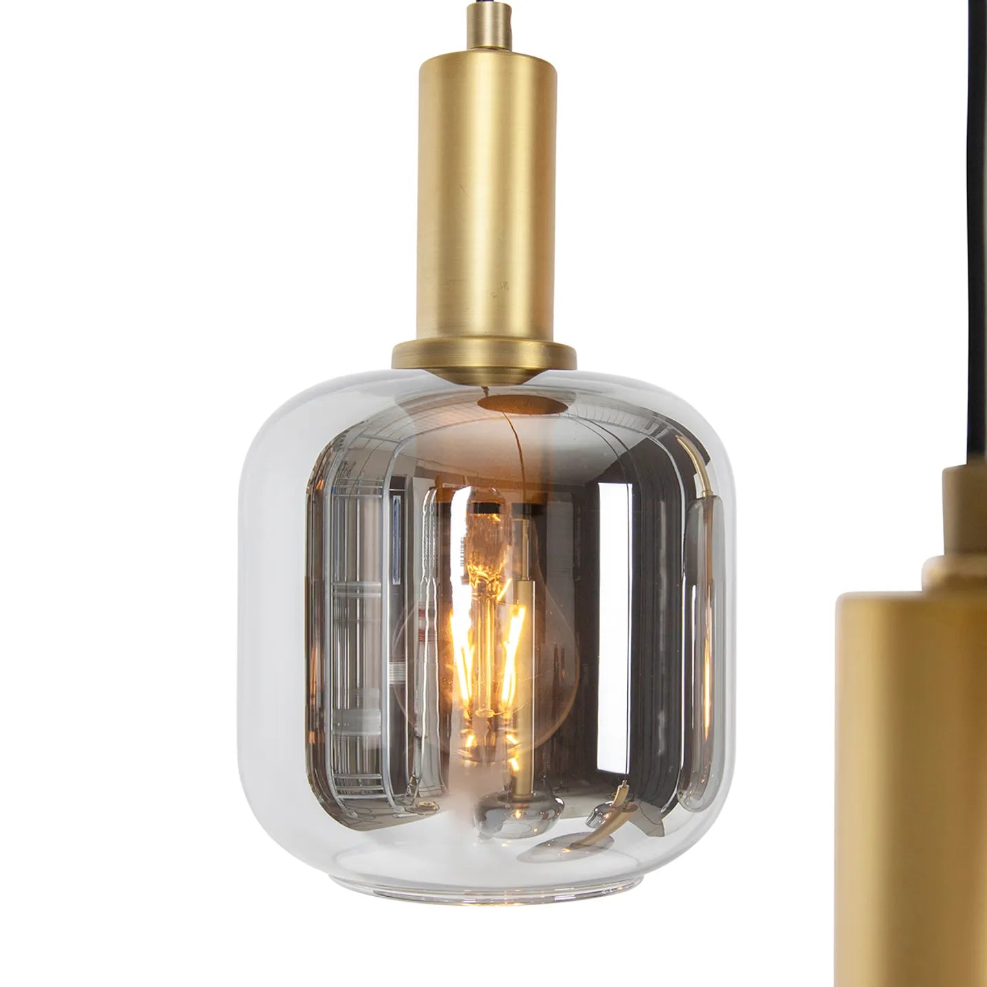 Modern 5-Light Pendant Lamp - Glass and Steel